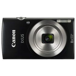 Canon IXUS 185 Digital Camera, HD 720p, 20.0MP, 8x Optical Zoom, 16x Zoom Plus, 2.7 LCD Screen with Wrist Strap Black